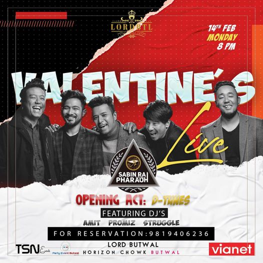 Valentine Live with Sabin Rai & The Pharaoh