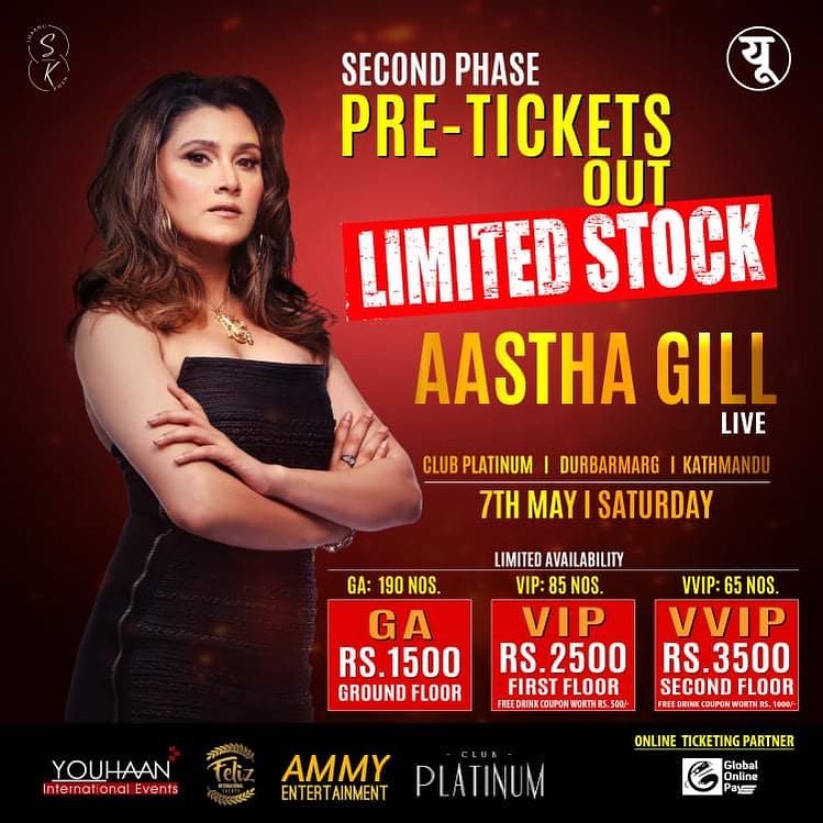 Bollywood Singer Aastha Gill Performing Live in Nepal