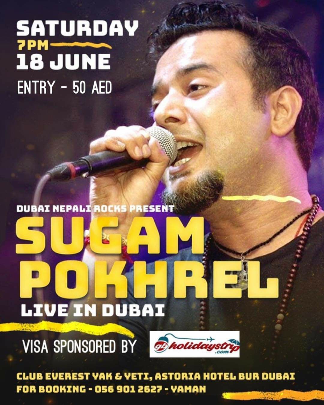 Sugam Pokharel Performing Live in Dubai